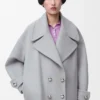 Chaqueta marinera Pebble de lana gris Chaqueta marinera Pebble de lana gris