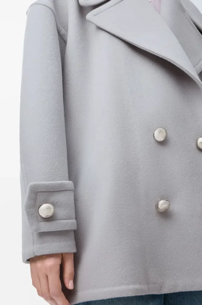 Chaqueta marinera Pebble de lana gris Chaqueta marinera Pebble de lana gris