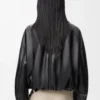 Chaqueta motera de piel de cordero napa. Color negro. Chaqueta motera de piel de cordero napa. Color negro.