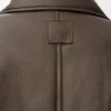 Chaqueta motera de piel de cordero napa verde caqui Chaqueta motera de piel de cordero napa verde caqui