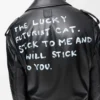 Chaqueta motera en piel de cordero napa. Negro Chaqueta motera en piel de cordero napa. Negro