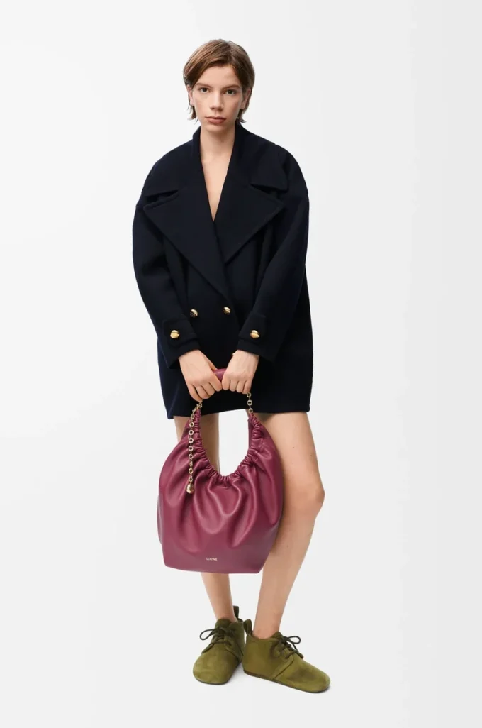 Chaqueta tipo peacoat de lana azul medianoche Chaqueta tipo peacoat de lana azul medianoche