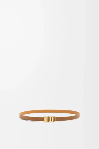 Cinturón LOEWE Graphic de piel de becerro lisa Oak/Gold