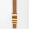 Cinturón LOEWE Graphic de piel de becerro lisa Oak/Gold Cinturón LOEWE Graphic de piel de becerro lisa Oak/Gold