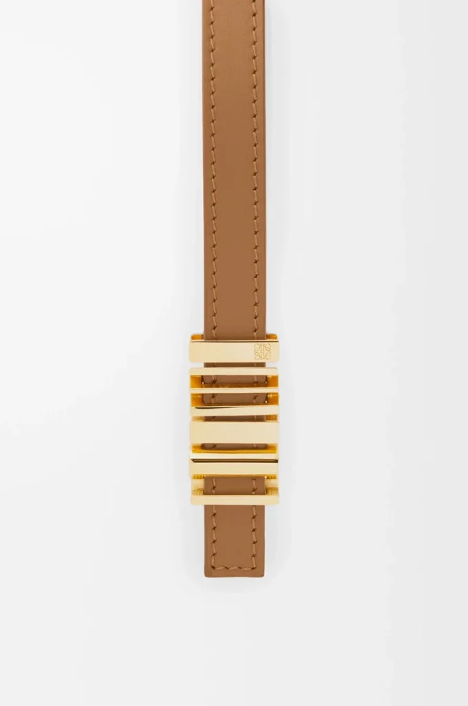 Cinturón LOEWE Graphic de piel de becerro lisa Oak/Gold Cinturón LOEWE Graphic de piel de becerro lisa Oak/Gold