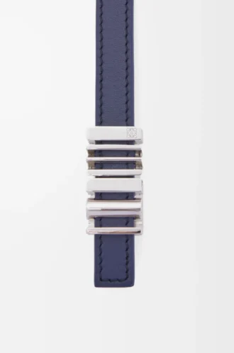 Cinturón LOEWE Graphic en piel de becerro clásica azul abyss/palladio