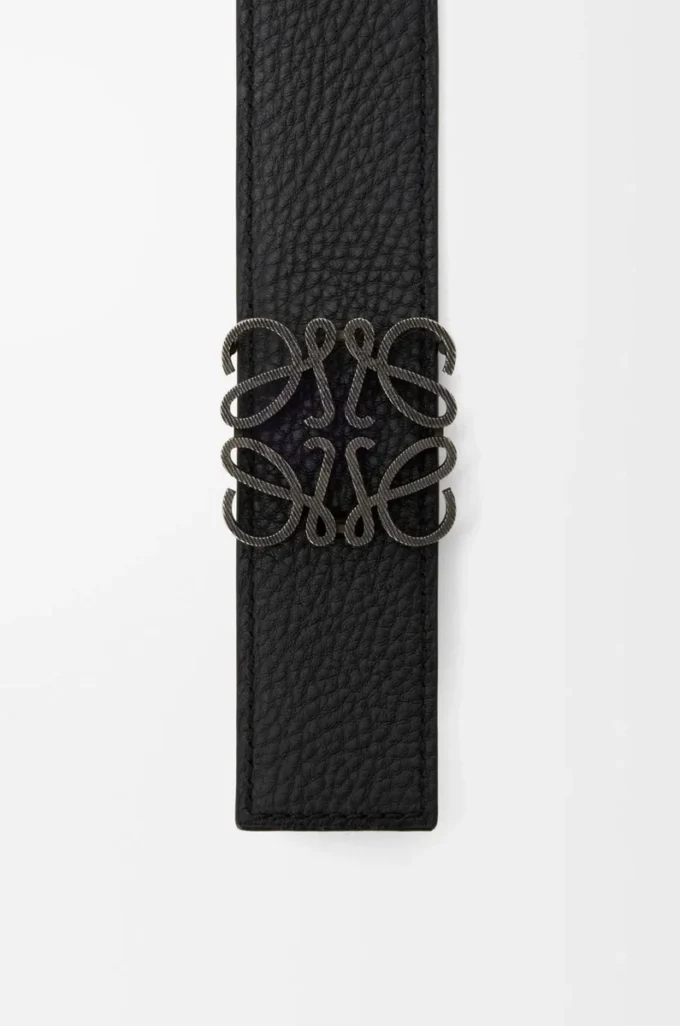 Cinturón reversible Anagram en piel de becerro granulada flexible Dark Khaki/Black/Dark Pal Cinturón reversible Anagram en piel de becerro granulada flexible Dark Khaki/Black/Dark Pal