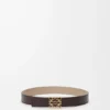 Cinturón reversible Anagram en piel de becerro lisa Dark Chestnut/Clay Cinturón reversible Anagram en piel de becerro lisa Dark Chestnut/Clay