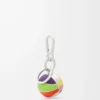 Colgante de baloncesto en piel de becerro y metal Multicolor Colgante de baloncesto en piel de becerro y metal Multicolor