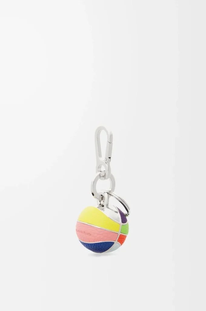 Colgante de baloncesto en piel de becerro y metal Multicolor Colgante de baloncesto en piel de becerro y metal Multicolor