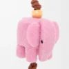 Colgante elefante de fieltro y piel de becerro Candy