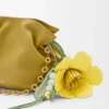 Colgante tulipán en piel de becerro clásica Amarillo