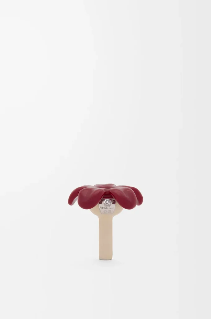 Colgante Flower Seat en plata de ley Plata/Burdeos Colgante Flower Seat en plata de ley Plata/Burdeos