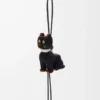 Colgante Futurist Cat en fieltro negro/naranja