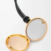 Colgante medallón Pebble Oro/Negro