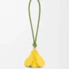 Colgante tulipán en piel de becerro clásica Amarillo