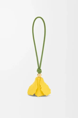 Colgante tulipán en piel de becerro clásica Amarillo