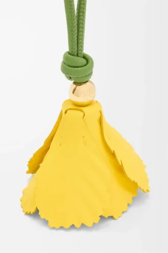 Colgante tulipán en piel de becerro clásica Amarillo