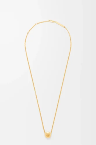 Collar Pebble en plata de ley Oro