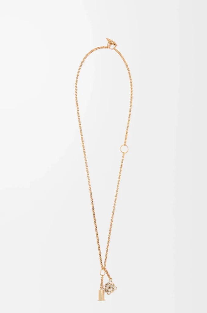 Collar personalizable en metal dorado