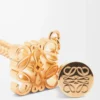Collar personalizable en metal dorado