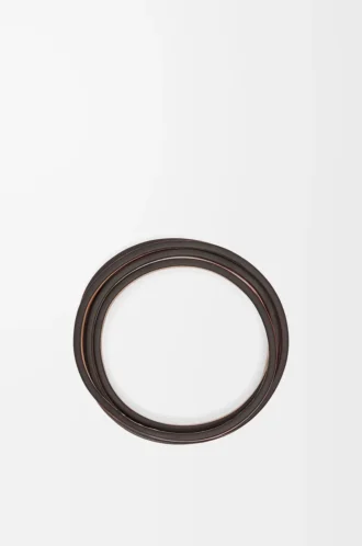 Conjunto de dos brazaletes en piel de becerro clásica Black/Tan