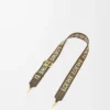 Correa Anagram en jacquard y piel de becerro Dark Khaki Correa Anagram en jacquard y piel de becerro Dark Khaki