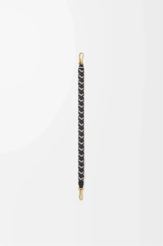 Correa corta Arrow en piel de becerro Black/Chocolate