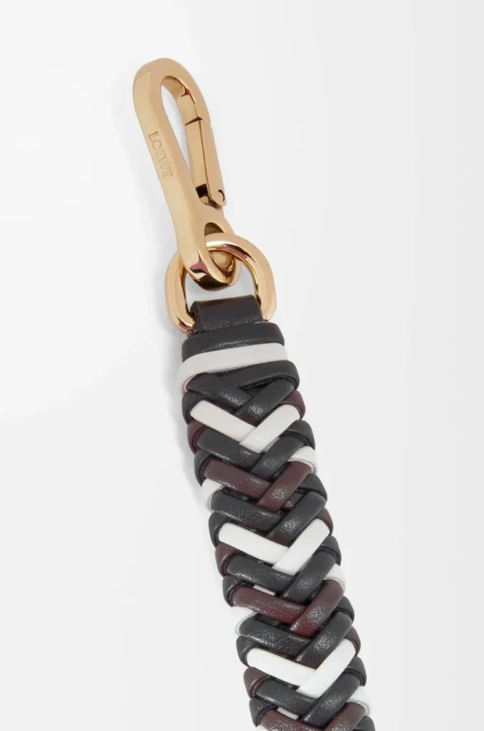 Correa corta Arrow en piel de becerro Black/Chocolate Correa corta Arrow en piel de becerro Black/Chocolate