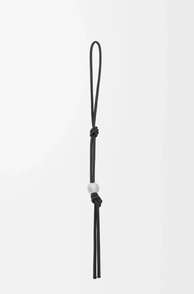 Correa personalizable en piel de becerro clásica Black/Palladium Correa personalizable en piel de becerro clásica Black/Palladium