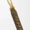 Correa trenzada en espiral de piel de becerro clásica Dark Khaki Correa trenzada en espiral de piel de becerro clásica Dark Khaki