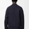 Cárdigan de lana y cachemira azul marino/gris Cárdigan de lana y cachemira azul marino/gris