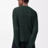 Cárdigan de viscosa verde oscuro