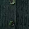 Cárdigan de viscosa verde oscuro