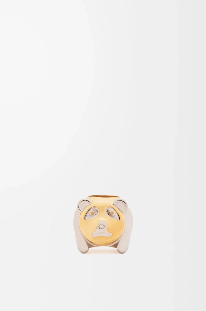 Dado pequeño con forma de animal en metal dorado/paladio Dado pequeño con forma de animal en metal dorado/paladio