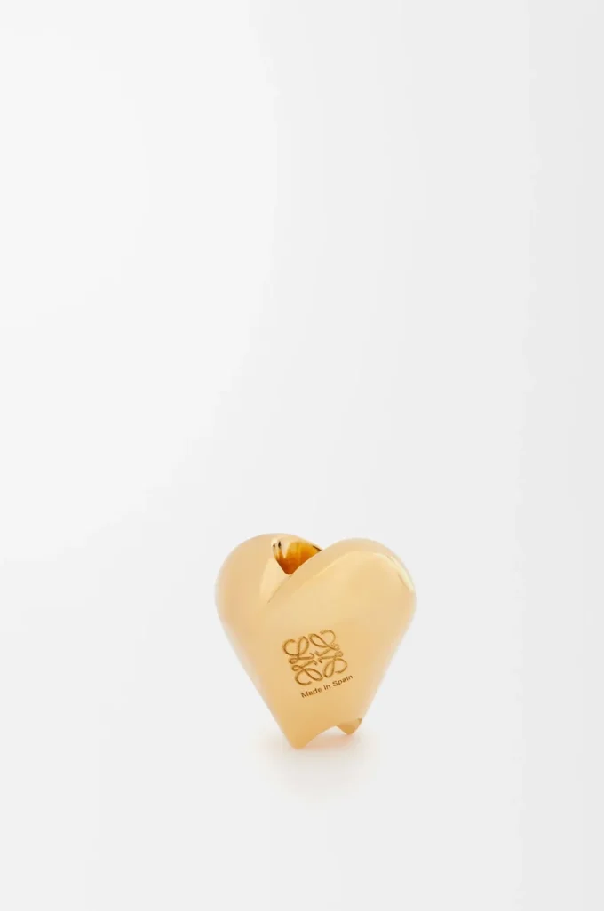 Dados con corazón grande dorados Dados con corazón grande dorados