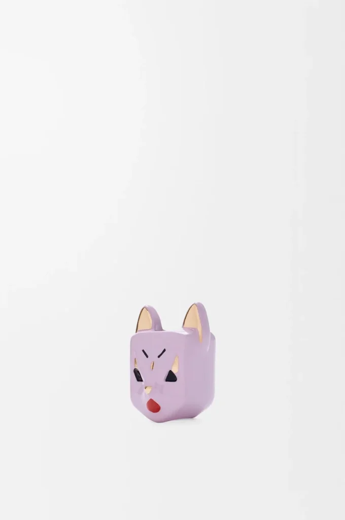 Dados con gatos en morado/amarillo Dados con gatos en morado/amarillo