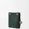 Dados con motivos florales en piel de becerro clásica verde menta Dados con motivos florales en piel de becerro clásica verde menta