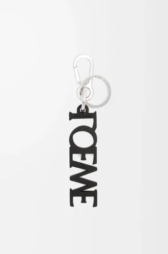 Dije LOEWE Signature en piel de becerro lisa. Negro
