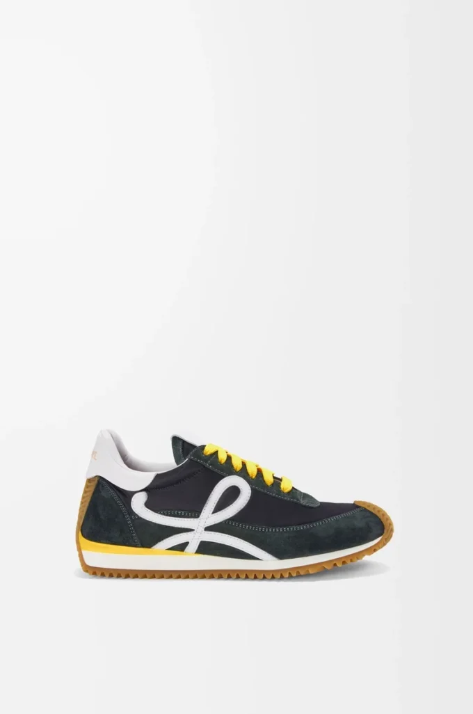 Flow Runner 2.0 en nailon y ante Negro/Blanco/Caqui Flow Runner 2.0 en nailon y ante Negro/Blanco/Caqui