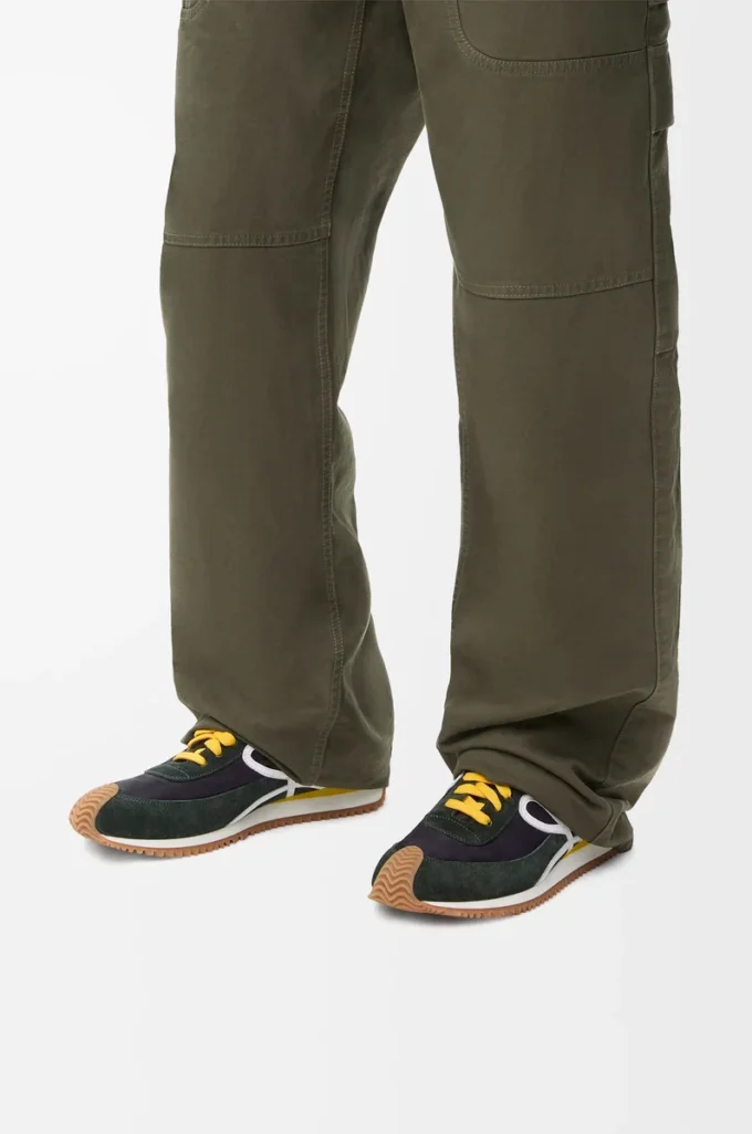 Flow Runner 2.0 en nailon y ante Negro/Blanco/Caqui Flow Runner 2.0 en nailon y ante Negro/Blanco/Caqui