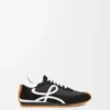 Flow Runner en nylon y ante Negro/Blanco