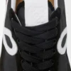 Flow Runner en nylon y ante Negro/Blanco