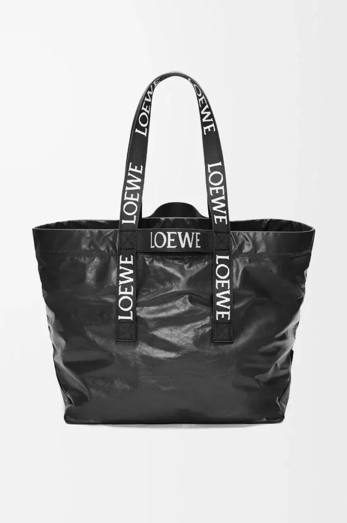 Fold Shopper en piel de becerro papel Negro Fold Shopper en piel de becerro papel Negro