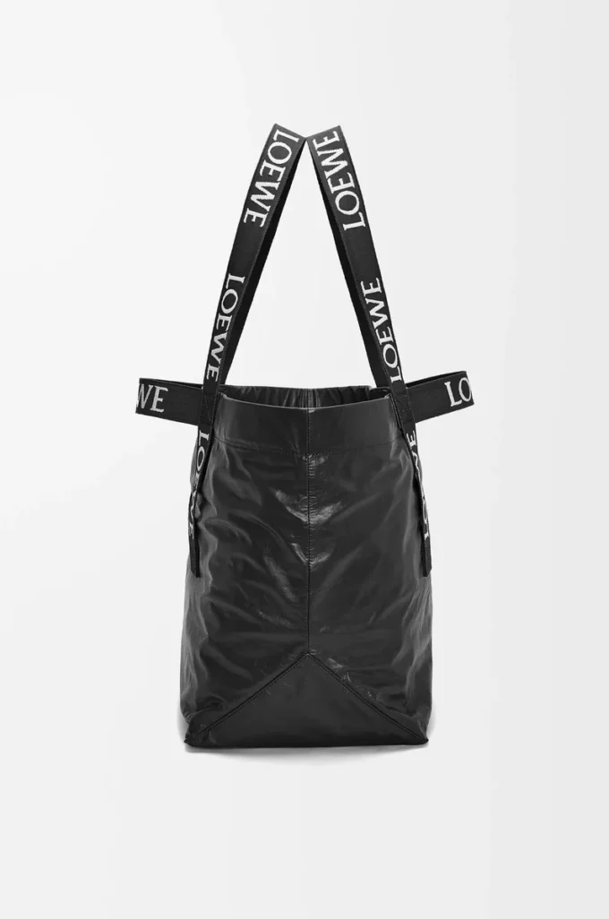 Fold Shopper en piel de becerro papel Negro Fold Shopper en piel de becerro papel Negro