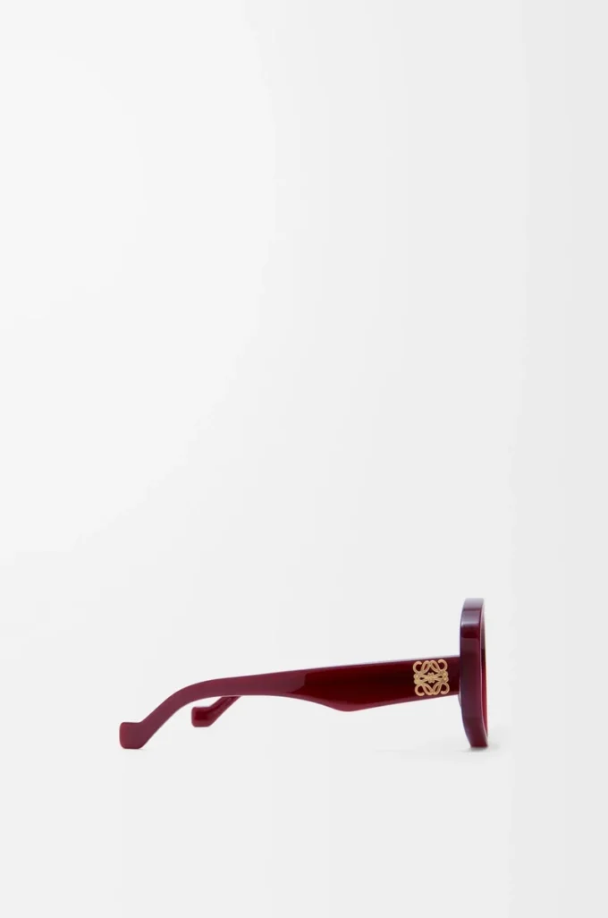 Gafas de sol Beveled Pentagon Milky Burgundy