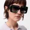 Gafas de sol Beveled Square Maxi Anagram Negro