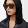 Gafas de sol Cateye biseladas Havana Gafas de sol Cateye biseladas Havana