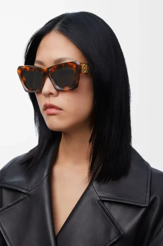 Gafas de sol Cateye biseladas Havana