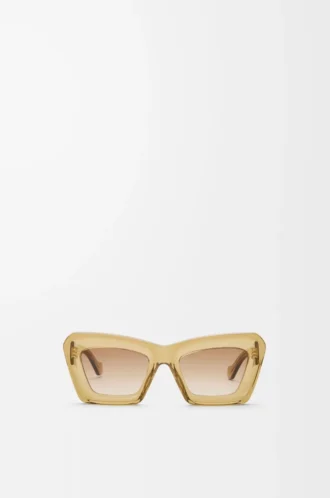 Gafas de sol Cateye biseladas Transparente Oliva Gafas de sol Cateye biseladas Transparente Oliva